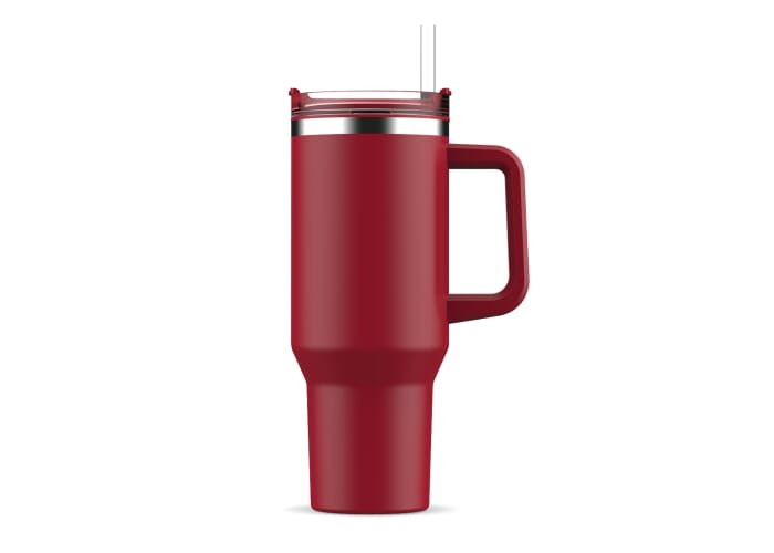 Mug personnalisable en matériaux recyclés 1,2L Ozzy Rouge foncé